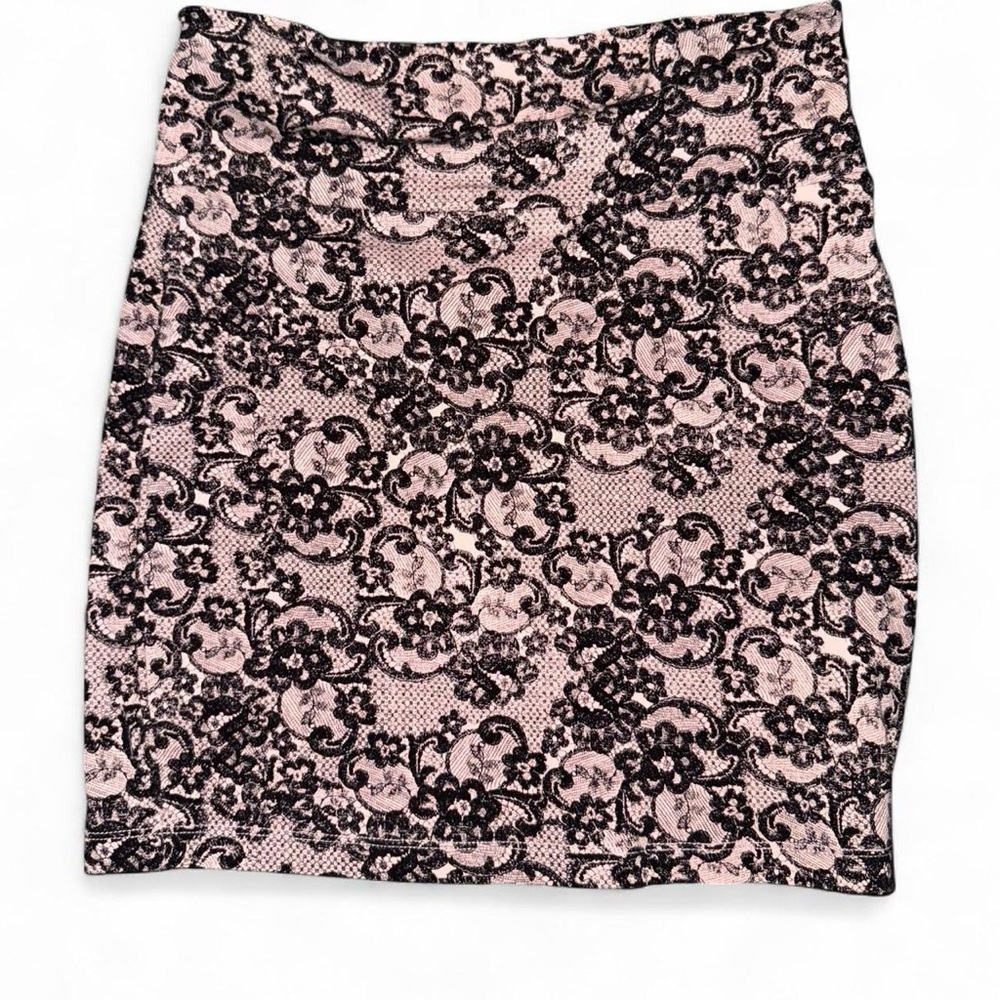 Charlotte Russe Blush and Black Lace Top